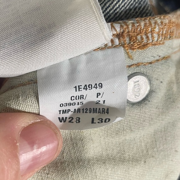 Abercrombie & Fitch Straight Dark Blue Jeans Men's 28x30 Button Fly - Picture 7 of 8